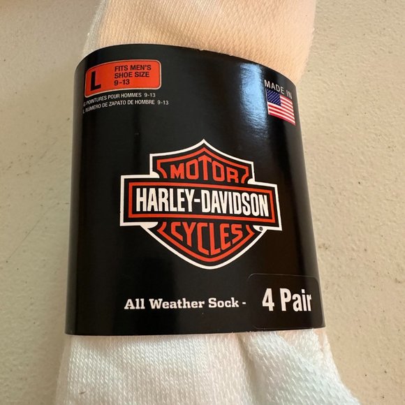 Harley-Davidson 4-pairs of All-Weather anklets socks Large     #8, S6 - Picture 2 of 6